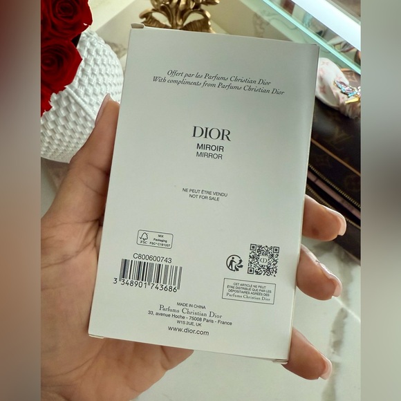 Dior Metal Mirror & Quilted Black Mirror/Card Holder w/ Adhesive Back - Picture 6 of 7